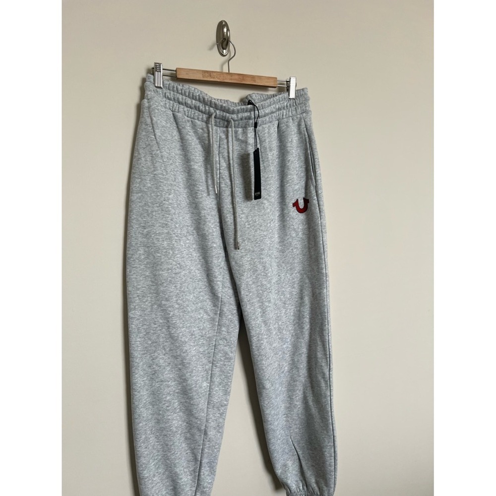 True Religion Joggers Medium Grey Boyfriend Fit Sweatpants NWT - Picture 10 of 13